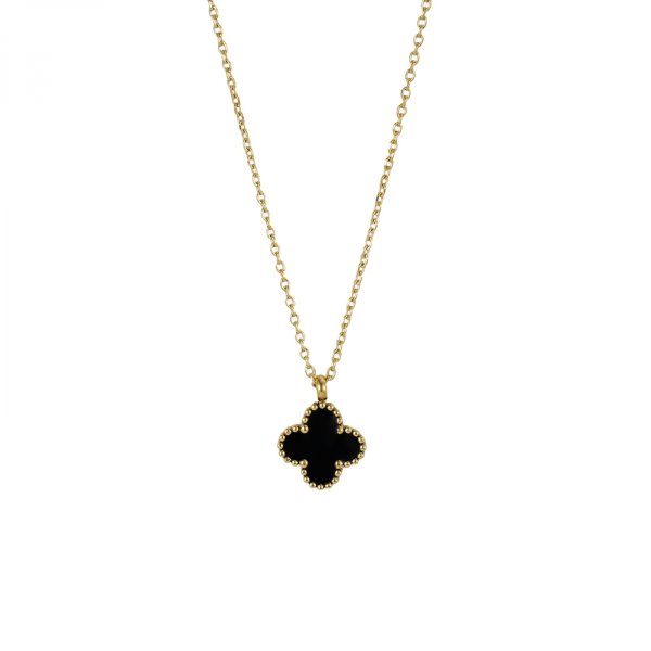 Bud To Rose - Halsband Clover Guld Svart