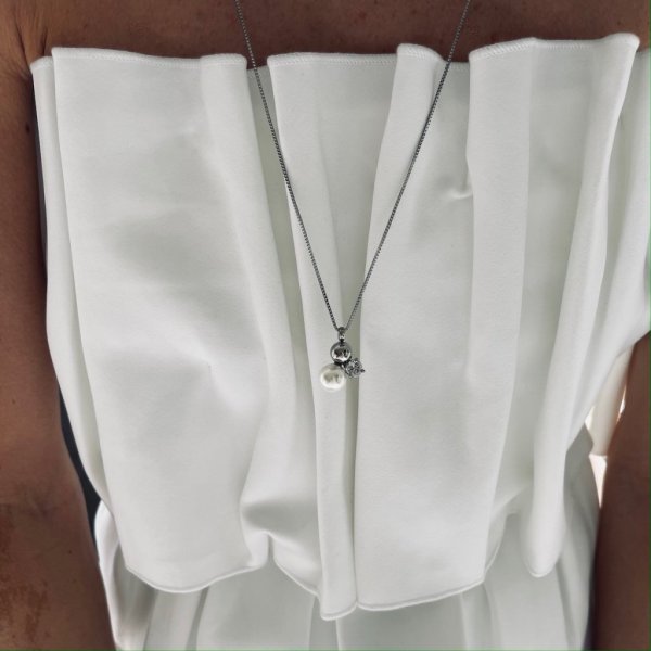 Bud To Rose - Halsband Ice Pearl Lång Stål