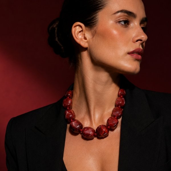 Bud To Rose - Halsband Resin Vibe Burgundy