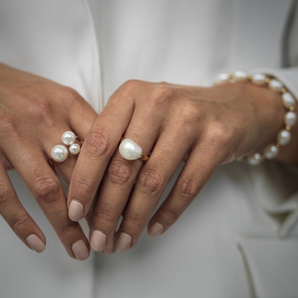 Bud To Rose - Ring Brea Pärlor Guld