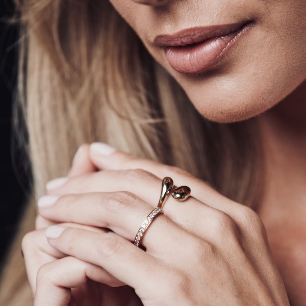 Bud To Rose - Ring Mini Drop Stål