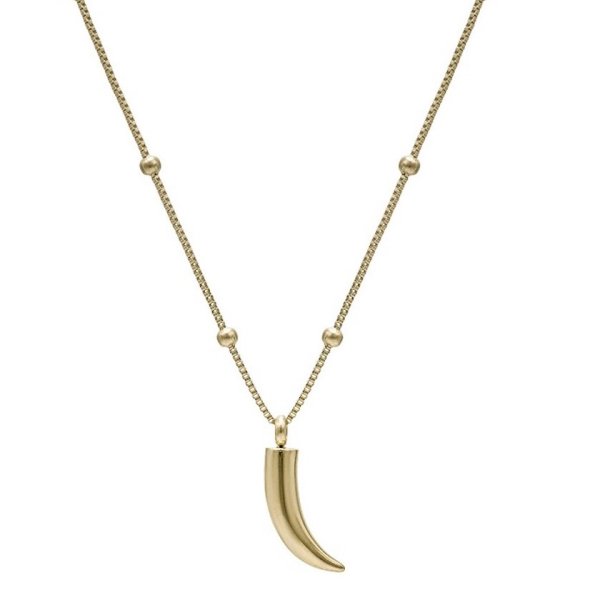 Bud To Rose - Halsband Horn Long Guld