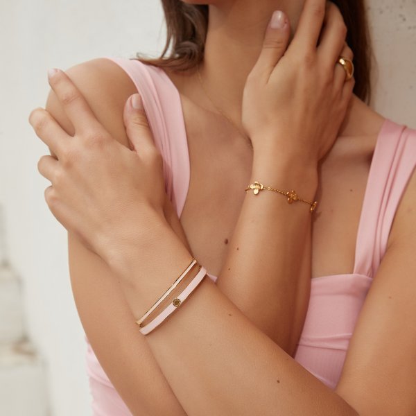 By Jolima - Armband Palermo Bangle Rosa Guld