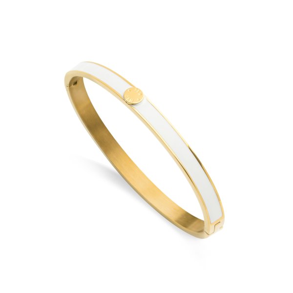 By Jolima - Armband Palermo Bangle Vit Guld