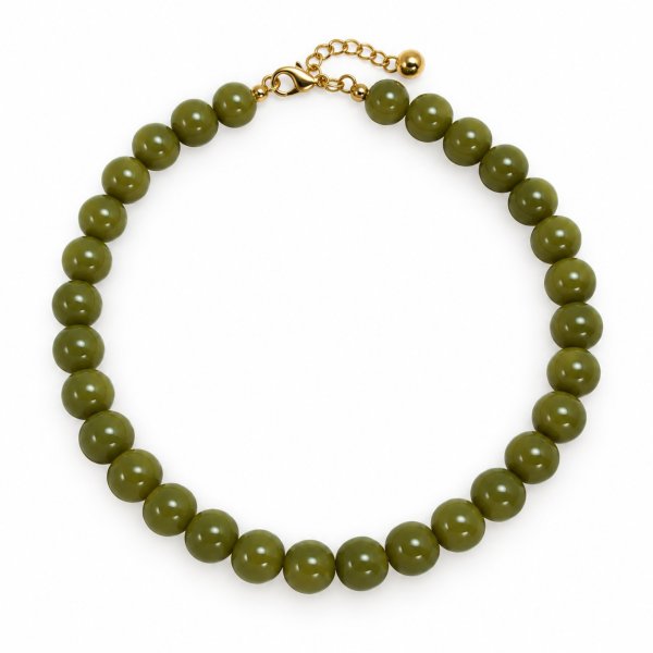By Jolima - Halsband Cecile Olive Pearl
