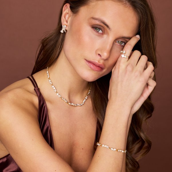 Caroline Svedbom - Armband Alelia Guld Crystal