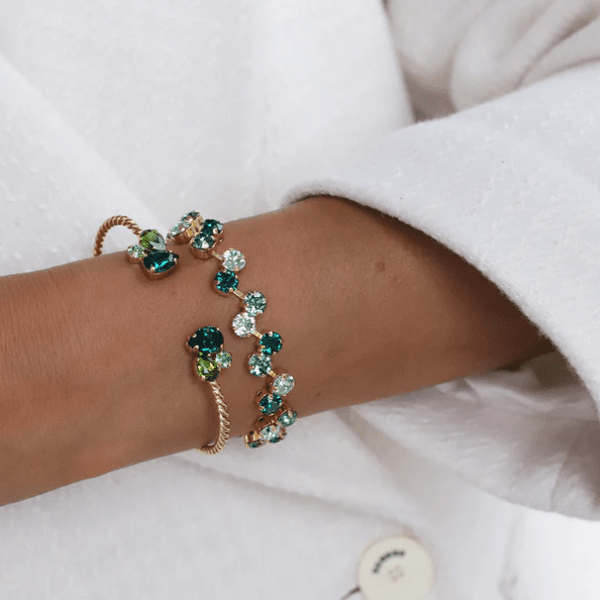 Caroline Svedbom - Armband Alisia Guld Green Combo