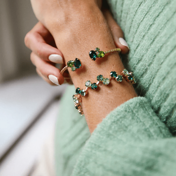 Caroline Svedbom - Armband Alisia Guld Green Combo