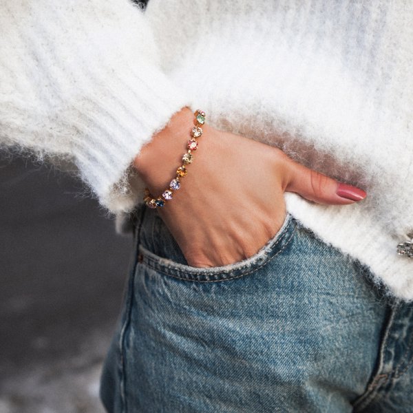 Caroline Svedbom - Armband Childhood Edition Rainbow Guld