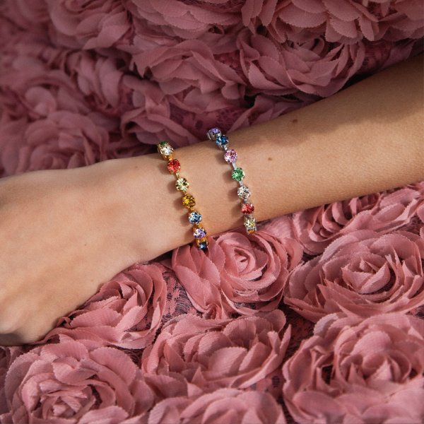 Caroline Svedbom - Armband Childhood Edition Rainbow Silver