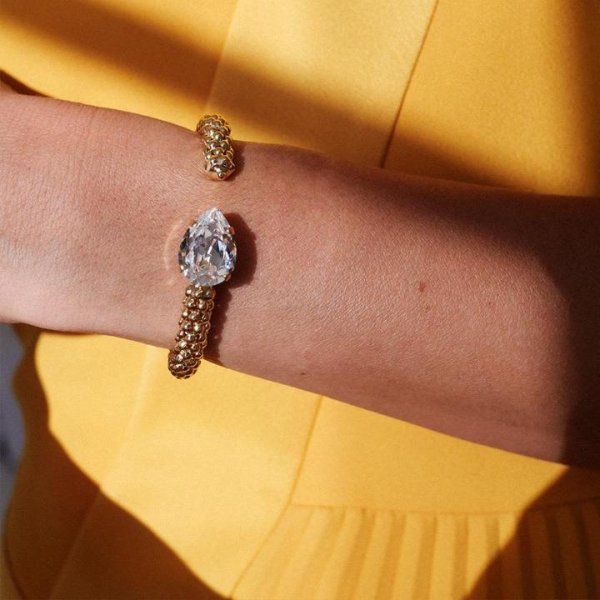 Caroline Svedbom - Armband Classic Rope Guld Crystal