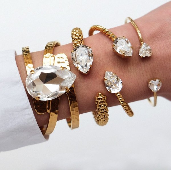 Caroline Svedbom - Armband Classic Rope Guld Crystal