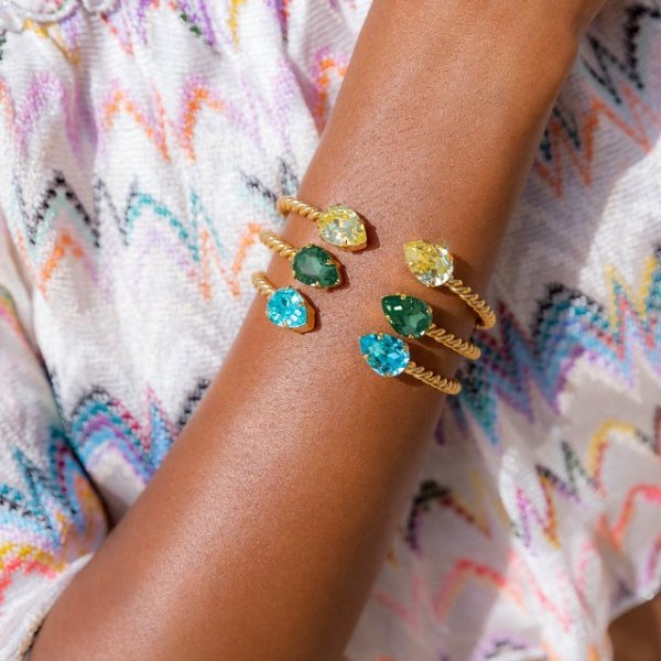 Caroline Svedbom - Armband Mini Drop Guld Peridot