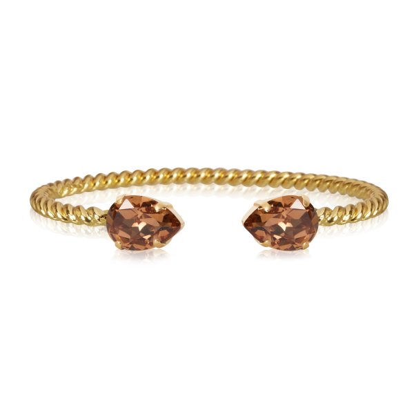 Caroline Svedbom - Armband Mini Drop Light Smoked Topaz Guld