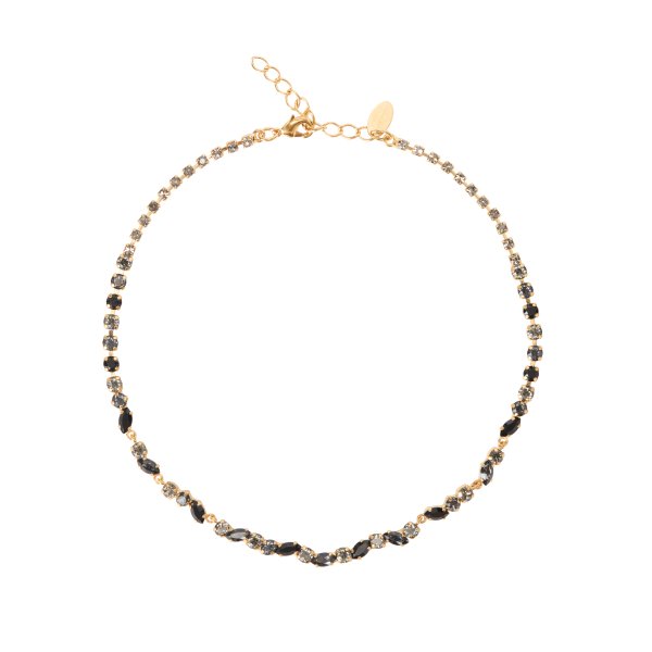 Caroline Svedbom - Halsband Alelia Guld Jet Combo