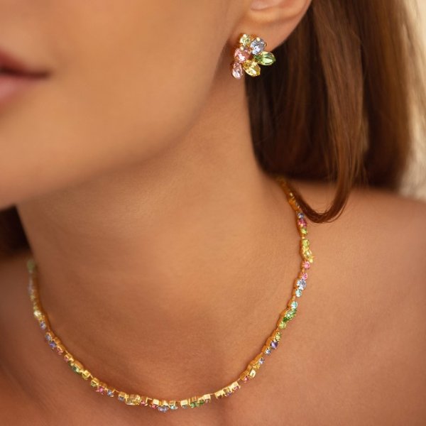 Caroline Svedbom - Halsband Antonia Guld Pastel Combo