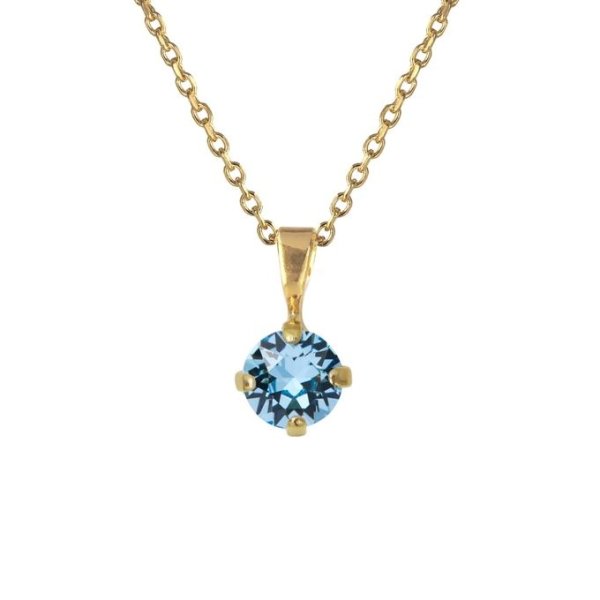Caroline Svedbom - Halsband Classic Petite Guld Aquamarine