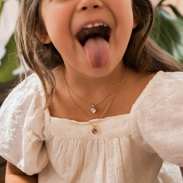 Caroline Svedbom - Halsband Girls Heart Guld Klar