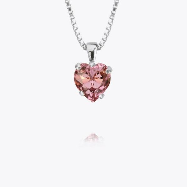 Caroline Svedbom - Halsband Girls Heart Rhodium Amethyst
