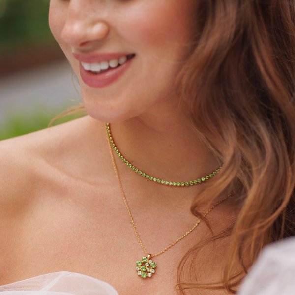 Caroline Svedbom - Halsband Siri Guld Peridot