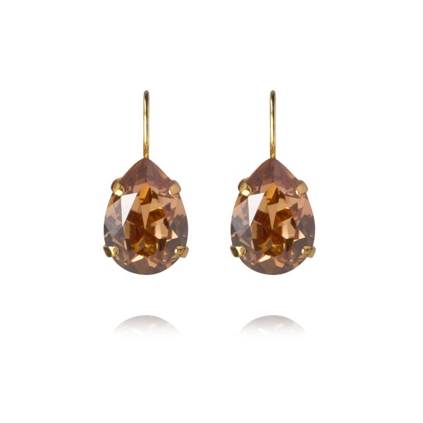 Caroline Svedbom - Örhängen Claps Mini Drop Guld Light Smoked Topaz