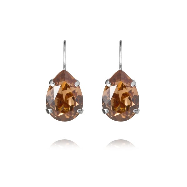 Caroline Svedbom - Örhängen Claps Mini Drop Rhodium Light Smoked Topaz