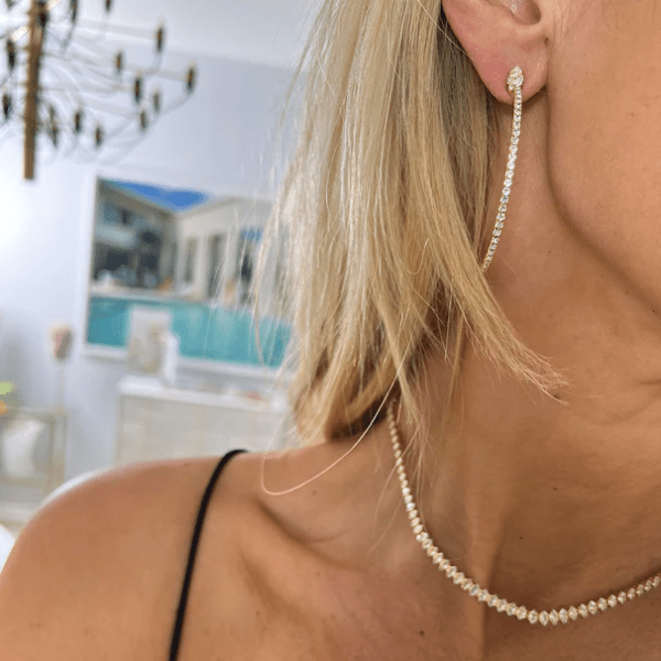 Caroline Svedbom - Örhängen Crystal Loop Guld Crystal