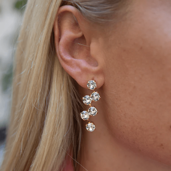 Caroline Svedbom - Örhängen Fiona Guld Crystal