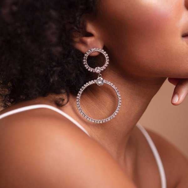 Caroline Svedbom - Örhängen Forever Love Rhodium