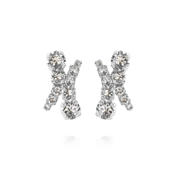 Caroline Svedbom - Örhängen Halo Rhodium Crystal