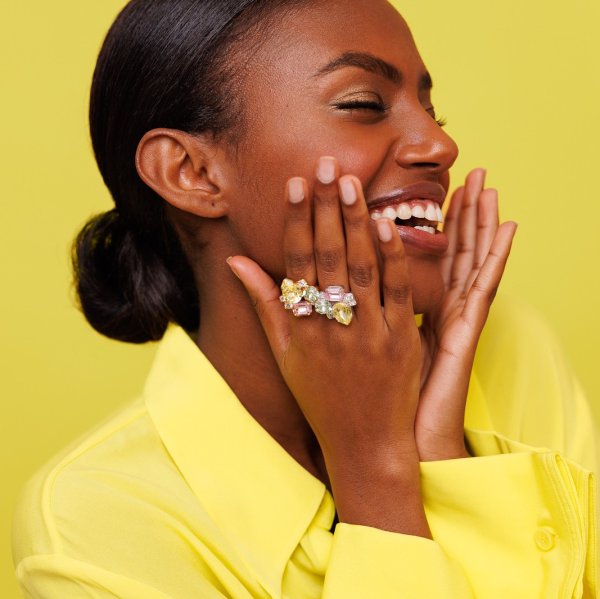 Caroline Svedbom - Ring Angelina Rhodium Summer Combo Limited Edition