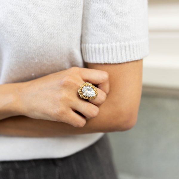 Caroline Svedbom - Ring Classic Gemma Guld Crystal