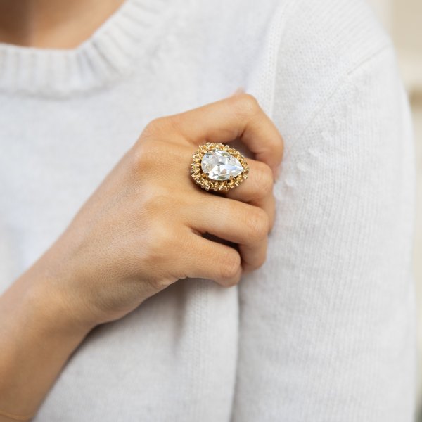 Caroline Svedbom - Ring Classic Gemma Guld Crystal