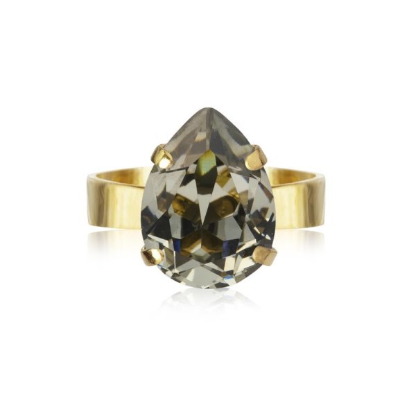 Caroline Svedbom - Ring Mini Drop Guld Black Diamond