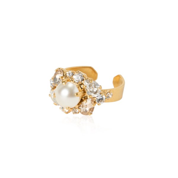 Caroline Svedbom - Ring Molly Guld Pearl Combo
