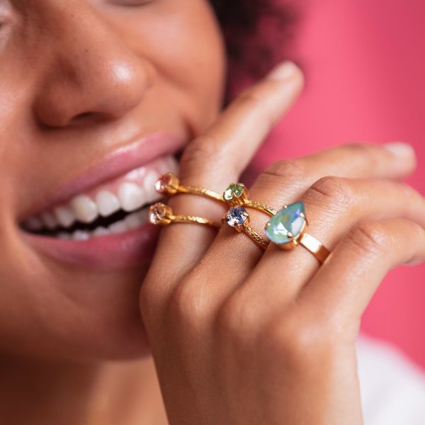 Caroline Svedbom - Ring Natti Guld Rose Peach