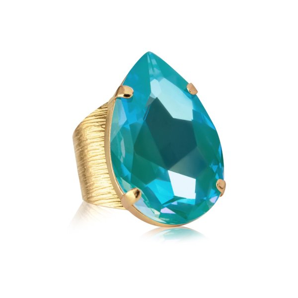 Caroline Svedbom - Ring Perfect Drop Guld Laguna Delite