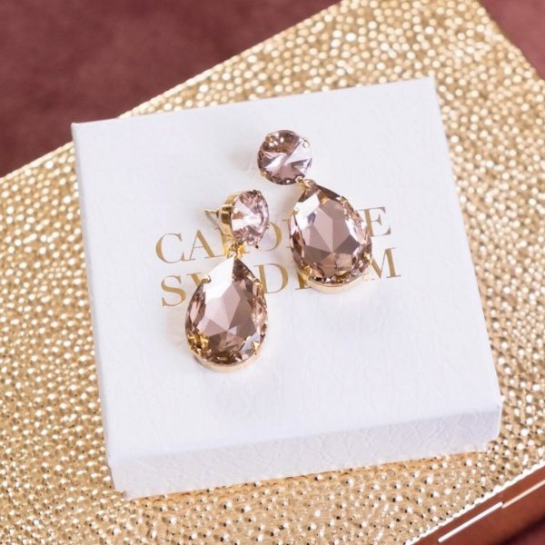 Caroline Svedbom - Örhängen Perfect Drop Guld Vintage Rose