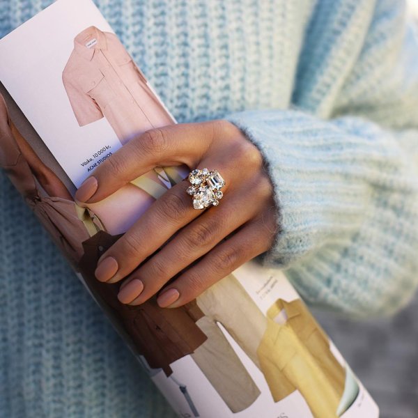 Caroline Svedbom - Ring Angelina Guld Crystal