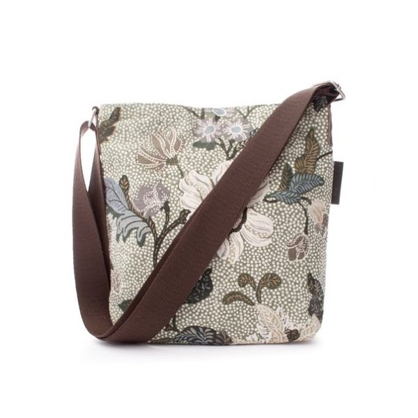 Ceannis - Väska Small Shoulder Bag Flower Linen Soft Green