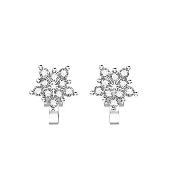 Clipsörhängen - Stål Star CZ Silver