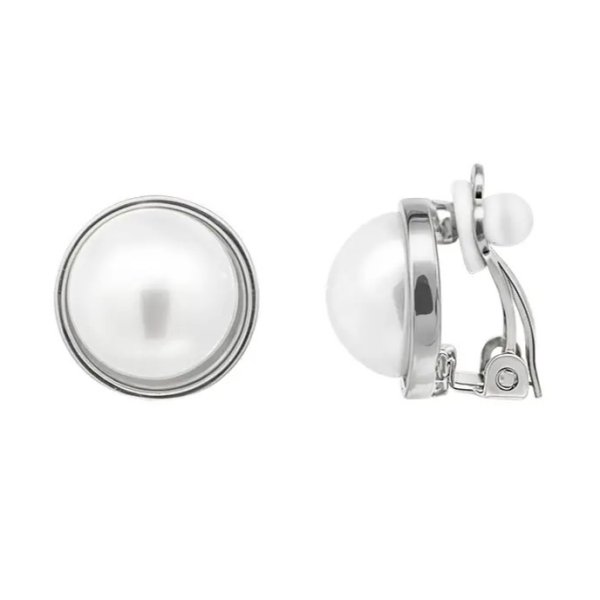 Clipsörhängen - Pärla Rund Silver