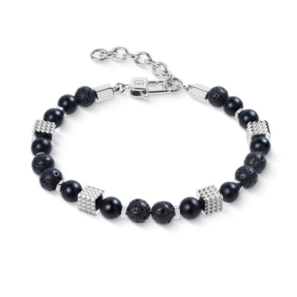 Coeur De Lion - Armband Unisex Mini Spikes Onyx