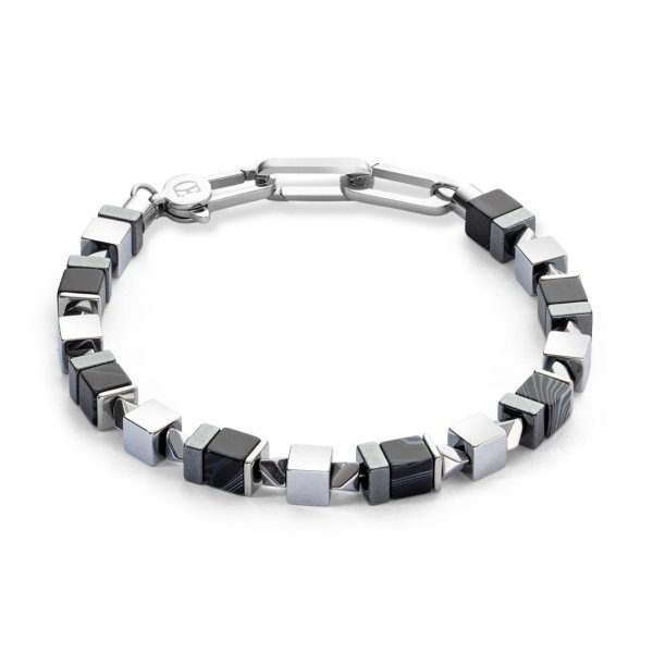Coeur De Lion - Armband Unisex Precious Cubes Onyx
