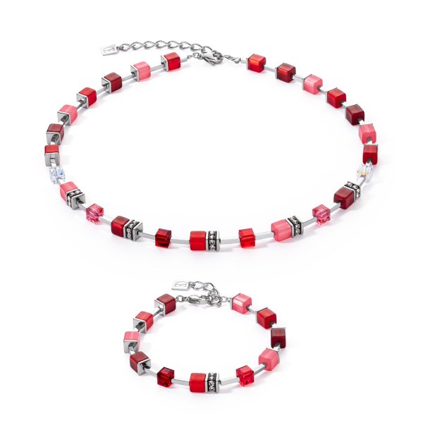 Coeur De Lion - Halsband Geocube Iconic Pure Röd