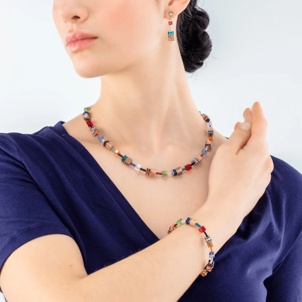 Coeur De Lion - Halsband Geocube Precious Brun