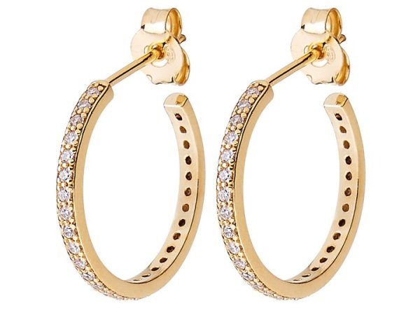 CU Jewellery - Örhängen Two Round Stone Ear Guld
