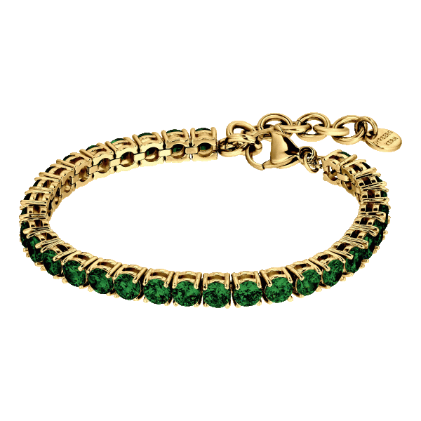 Dyrberg/Kern - Armband Cobra Guld Emerald