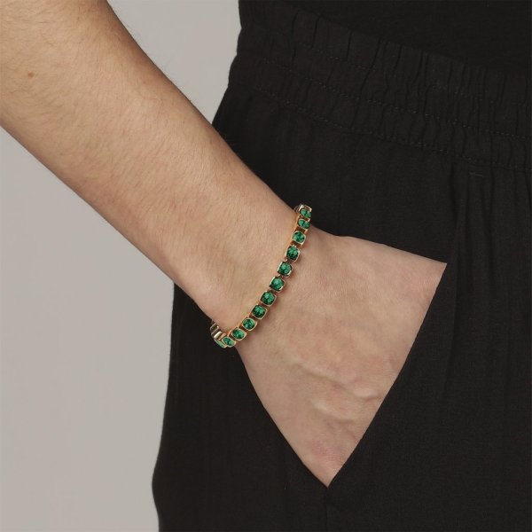 Dyrberg/Kern - Armband Cory Guld Emerald