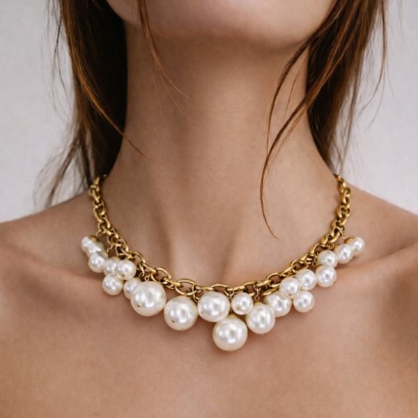 Dyrberg/Kern - Halsband Chanelia Guld Pearl